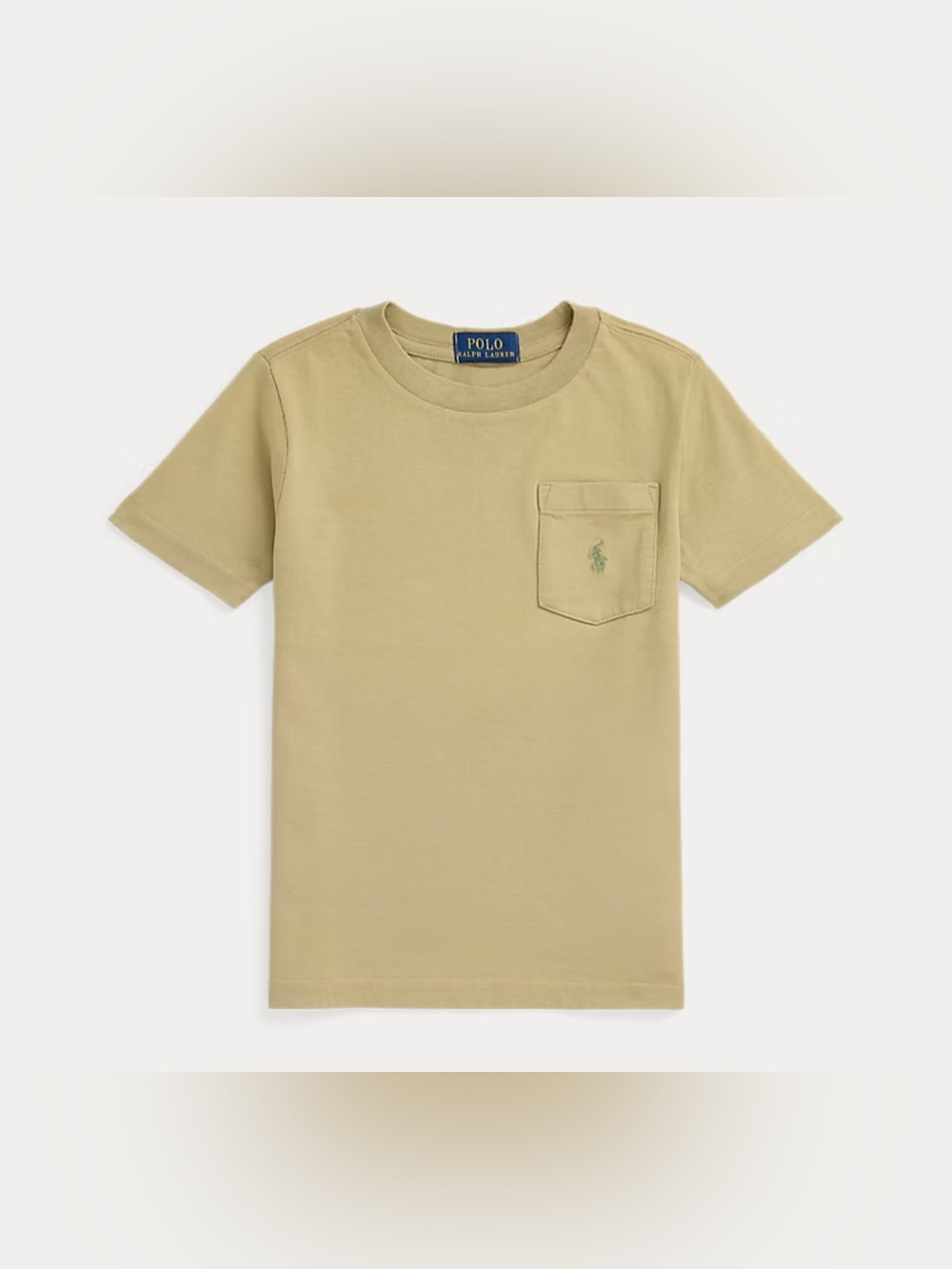 Polo Ralph Lauren Boys Cotton Jersey Pocket Tee in Luxury Tan - Med (10-12)